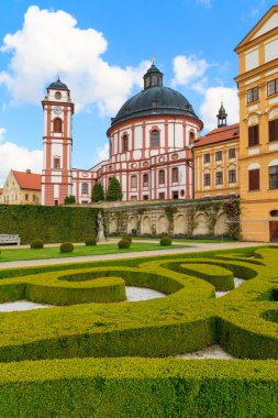 jaromerice Sarayı, katedral ve Güney moravia, cz bahçelerinde