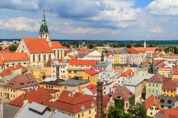 Jindrichuv hradec (neuhaus) görünümü kenti, Çek Cumhuriyeti — Stok fotoğraf