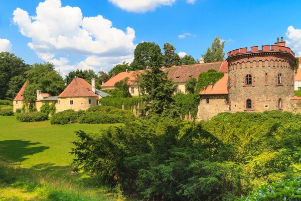 Old town fortification in Trebon (in German Wittingau), Czech Re — Stock Photo, Image