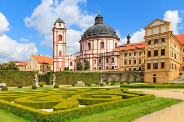 Jaromerice Palace, cattedrale e giardini nella Moravia meridionale, Cz — Foto Stock