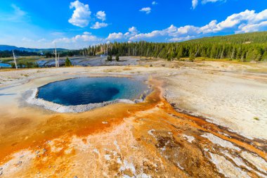 Tepeli havuzu Şofben, yellowstone Milli Parkı (üst Şofben bas