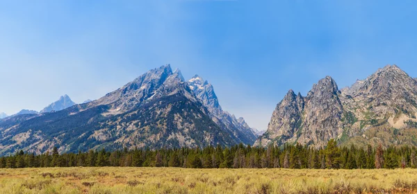 Πανόραμα Εθνικό Πάρκο Grand teton της οροσειράς, Ουαϊόμινγκ — Φωτογραφία Αρχείου