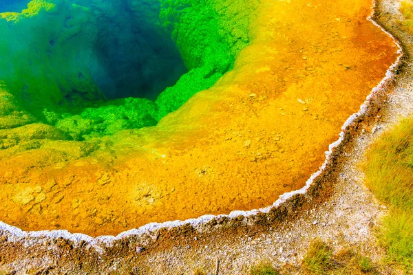 Morning glory zwembad, het Nationaalpark yellowstone, bovenste geiser basi — Stockfoto