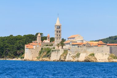 Hırvat Island rab, city view ve tahkimatı, Hırvatistan
