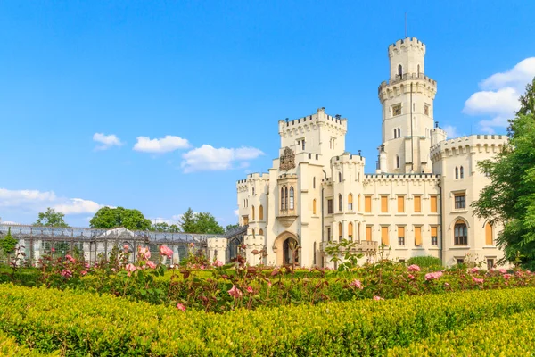 Hluboka nad Vltavou-palasset, Tsjekkia – stockfoto