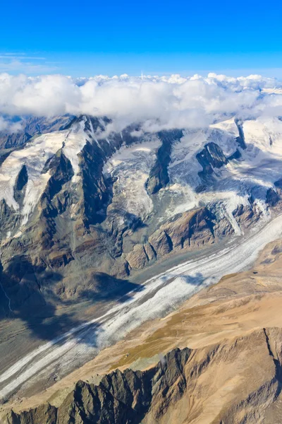 Pasterzen glaciär på grossglockner massif — Stockfoto