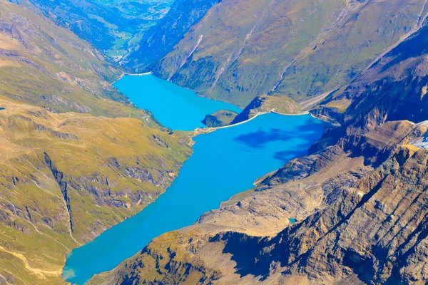 Kaprun reservoir lake aerial view, Austria — Stock Photo, Image