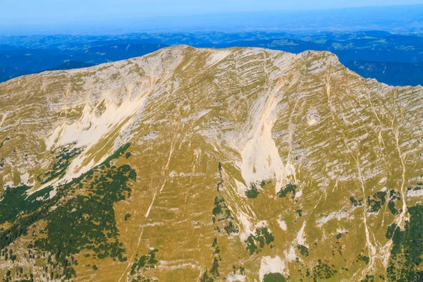 山脉鸟瞰图，从 oetscher 山 图库照片
