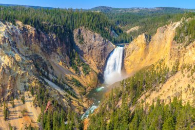 Lower Falls of the Grand Canyon of the Yellowstone National Park clipart