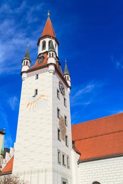 뮌헨, 독일 바이에른주, 타워와 함께 있는 올드 타운 홀 — 스톡 사진