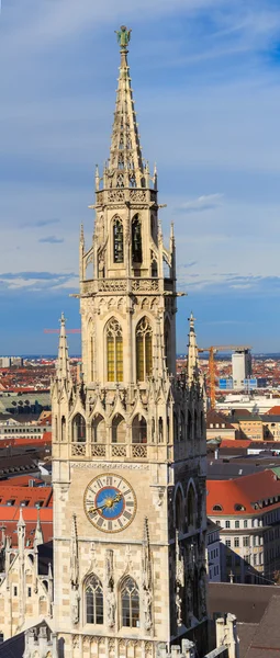 München, Gotisch stadhuis op de Marienplatz, Beieren, Duitsland — Stockfoto