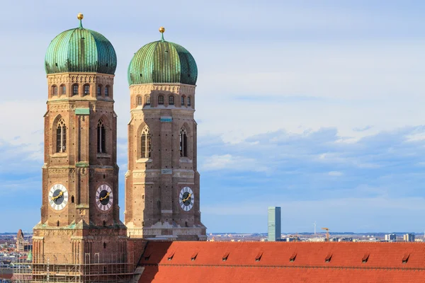 Müncheni frauenkirche, a katedrális, a mi kedves hölgy, Bajorország, germa — Stock Fotó