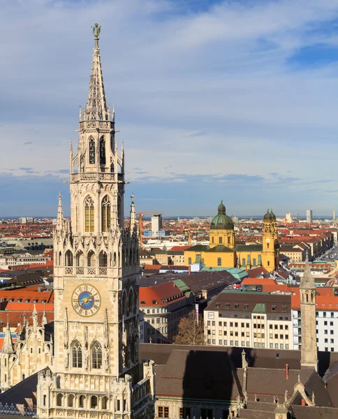 Münih, Gotik Belediye Binası Marienplatz, Bavyera, Almanya — Stok fotoğraf