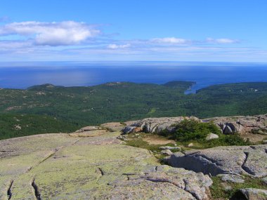 Acadia Milli Parkı panorama Fransız Bay, maine, ABD