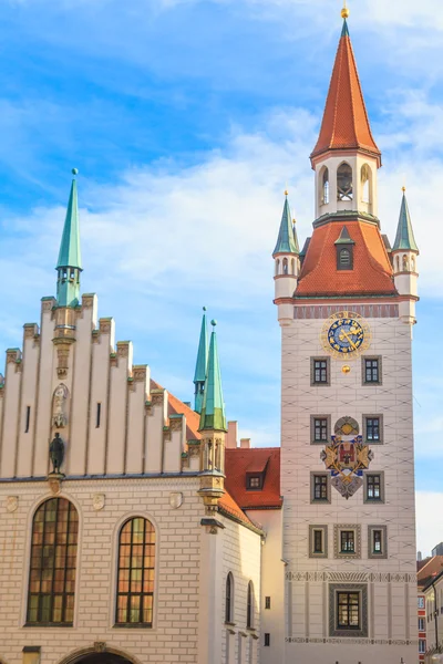 Munich, Old Town Hall With Tower, Baviera, Alemanha — Fotografia de Stock