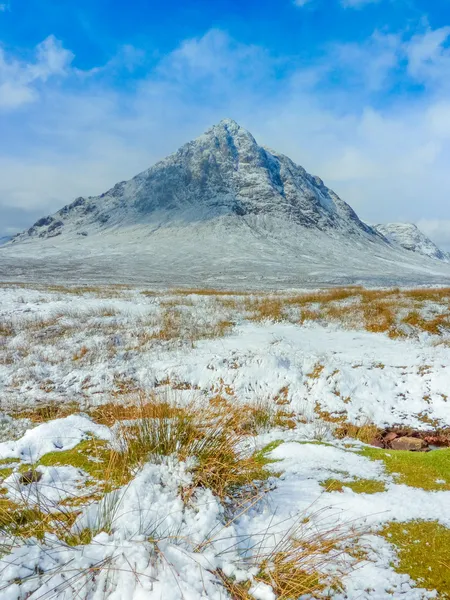 苏格兰高地景区在 buachaille 埃蒂 mor，格伦科，苏格兰人 免版税图库图片