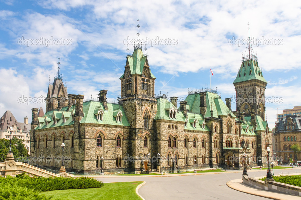 Canadian Parliament Building (gothic revival style), Ottawa, Can