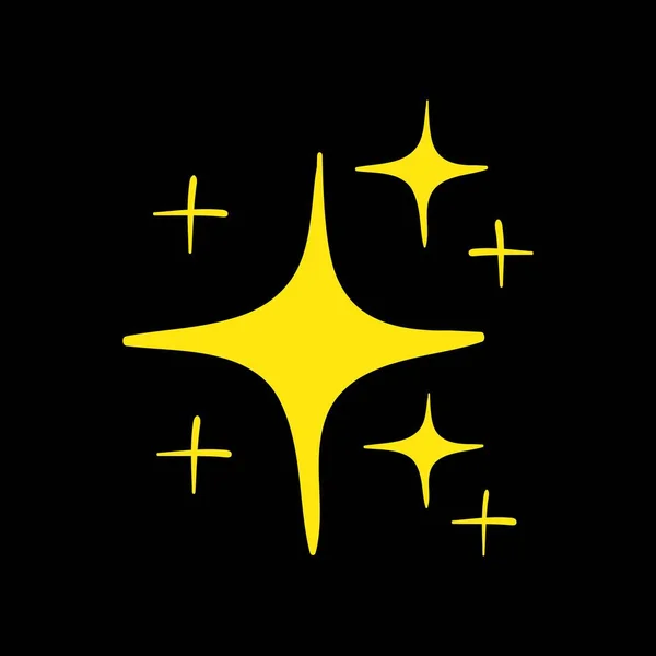 Estrella Brillante Estrellas Parpadeantes Icono Brillo Icono Estrella Limpia Aislado — Archivo Imágenes Vectoriales