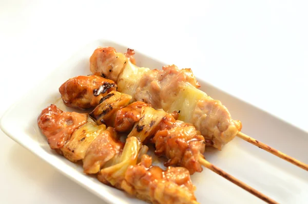 Char-broiled chicken yakitori — Stock Photo, Image