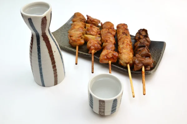 Yakitori denilen char ızgara tavuk — Stok fotoğraf