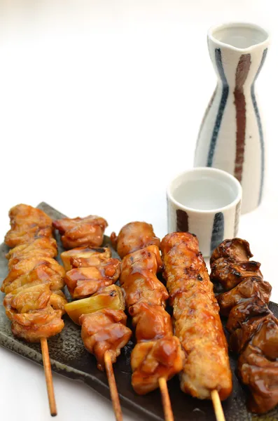 Yakitori nevű char-roston sült csirke — Stock Fotó