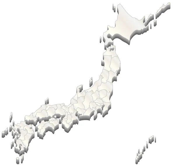 O mapa de Japão — Fotografia de Stock