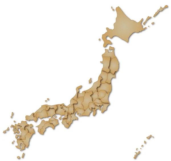 O mapa de Japão — Fotografia de Stock