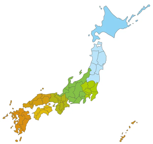 Mapa online de Japón — Vector de stock