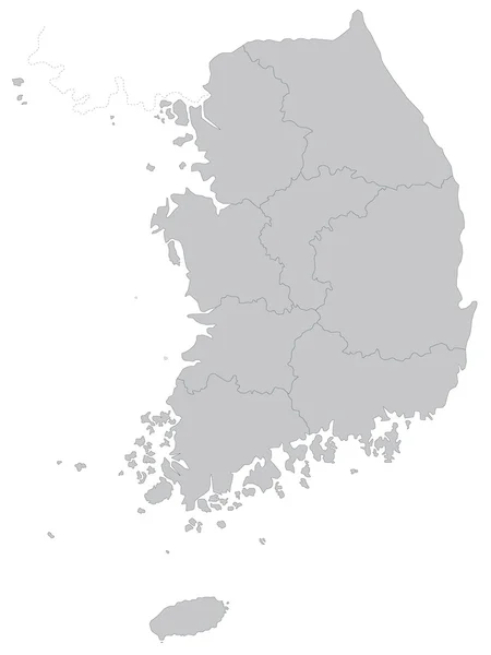 Um mapa de Coreia do Sul — Vetor de Stock