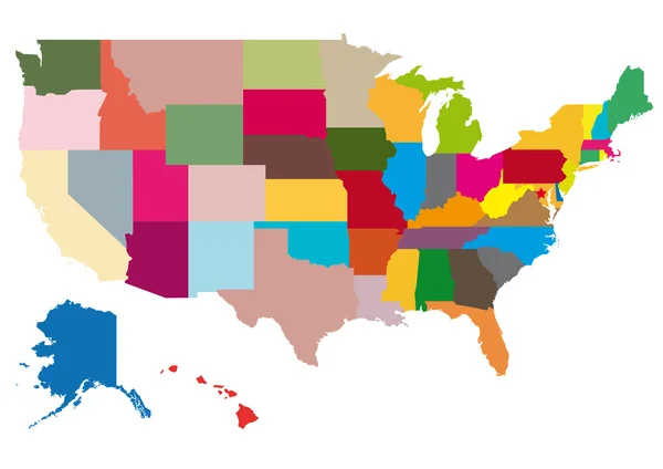 Un mapa de América — Vector de stock