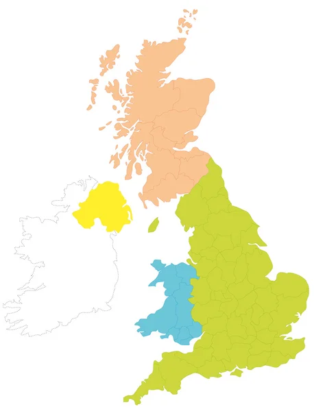 Χάρτη της Βρετανίας — Διανυσματικό Αρχείο