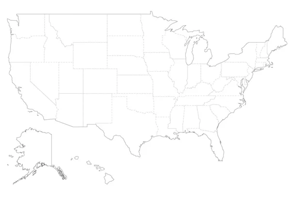 Χάρτη της Αμερικής — Διανυσματικό Αρχείο