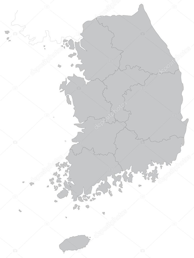 A map of South Korea