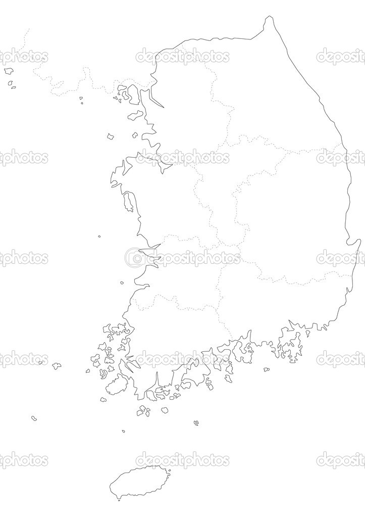 A map of South Korea