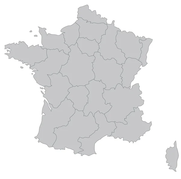 Una mappa della Francia — Vettoriale Stock