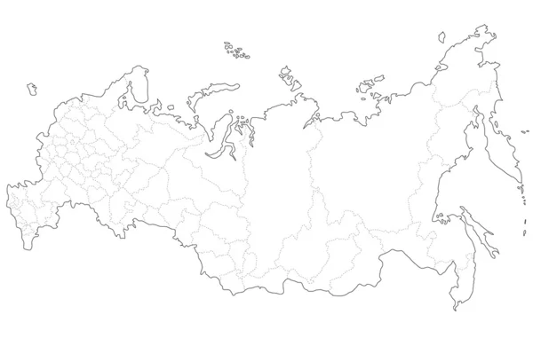 Um mapa da Rússia —  Vetores de Stock