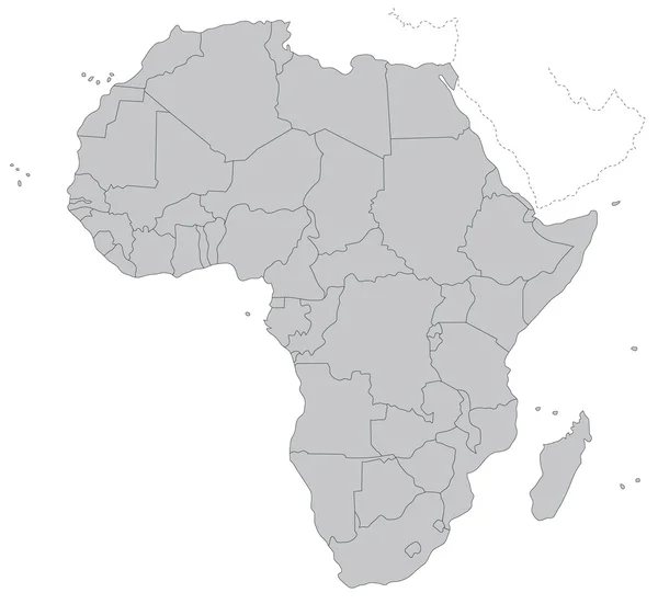 Carte de l'Afrique — Image vectorielle