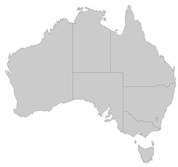 Kaart van Australië — Stockvector