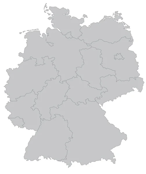 La mappa di Germania — Vettoriale Stock