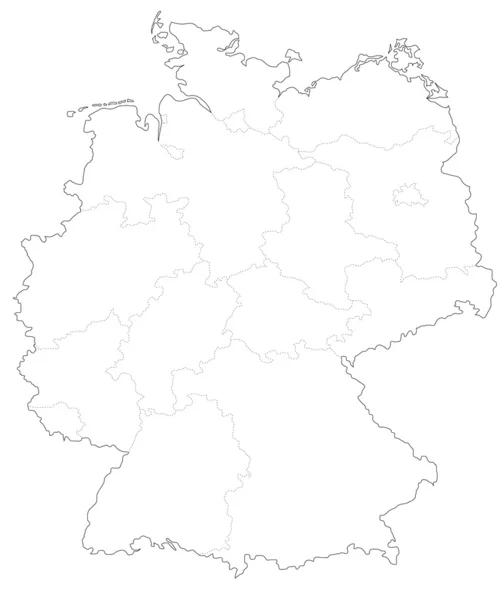 Mapa online de Alemania — Vector de stock