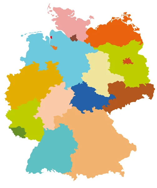 Mapa online de Alemania — Vector de stock