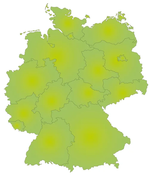 Mapa da Alemanha — Vetor de Stock