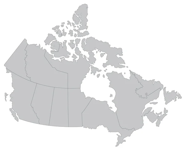 Karte von Kanada — Stockvektor
