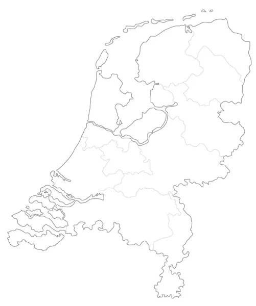 Mapa online de Holanda — Archivo Imágenes Vectoriales