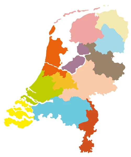 Mappa dell'Olanda — Vettoriale Stock