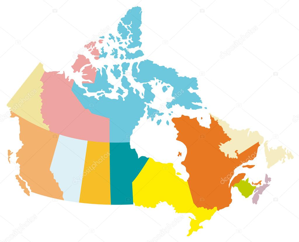 Map of Canada Stock Vector Image by ©YUGOKYOGO #51380707