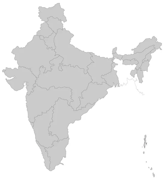 Карта Індії — стоковий вектор