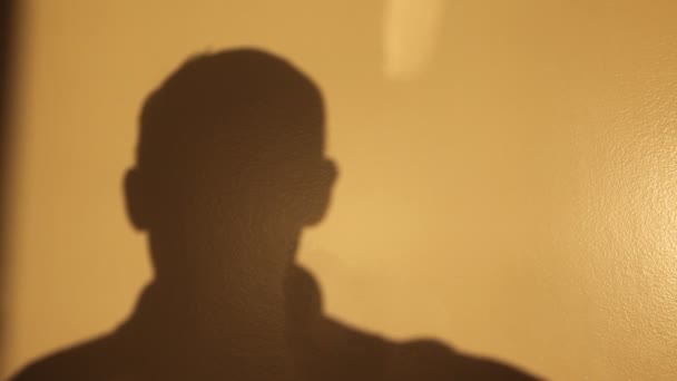 Man silhouettes — Stock Video