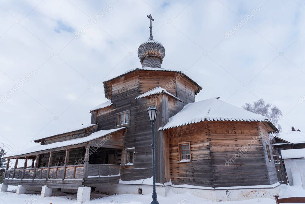 Church of the Holy Trinity, a monument of wooden architecture, Sviyazhsk, Russia.