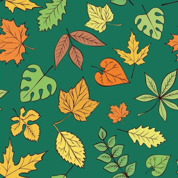 Patrón de hojas verdes — Archivo Imágenes Vectoriales